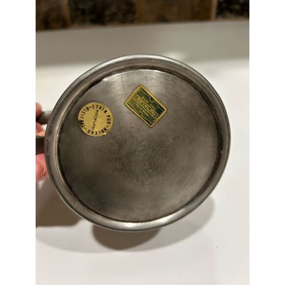 VINTAGE METALARS PEWTER TANKARD Stein Handmade in ITALY. Beer stein, pewter, tan - Picture 8 of 8